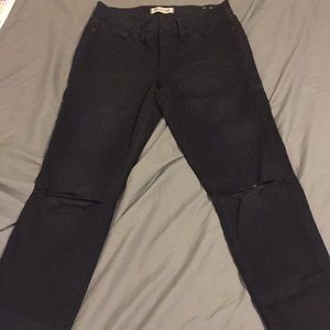 Madewell knee ripped skinny jeans